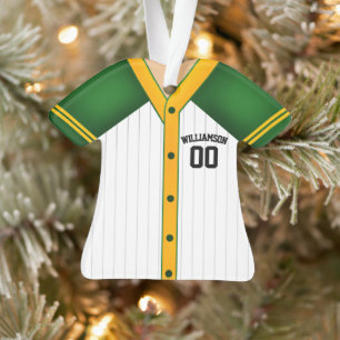 Personalisiertes Baseball-Trikot in Teamfarben Ornament
