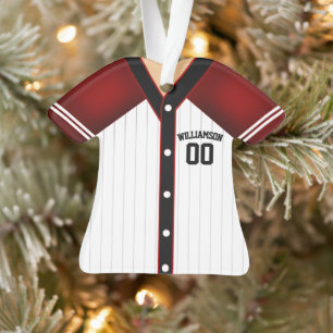 Personalisiertes Baseball-Trikot in Teamfarben Ornament