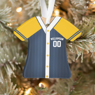 Personalisiertes Baseball-Trikot in Teamfarben Ornament