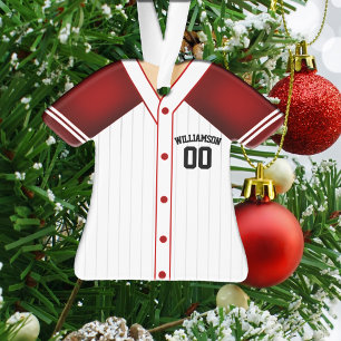 Personalisiertes Baseball-Trikot in Teamfarben Ornament