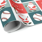 Personalisiertes Baseball-Urlaubsgeschenk Geschenkpapier (Rolleneckpunkt)