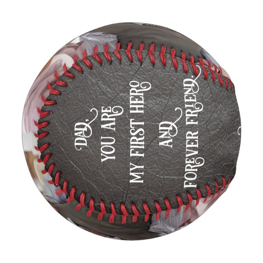 Personalisiertes Baseball-Vater-Geschenk Baseball (Rückseite Rechts)