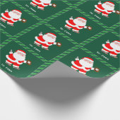 Personalisiertes Baseball Weihnachtsgeschenk Geschenkpapier (Ecke)