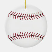 Personalisiertes Baseball-Weihnachtsgeschenk Keramik Ornament (Hinten)