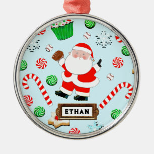 Personalisiertes Baseball-Weihnachtsgeschenk Ornament Aus Metall