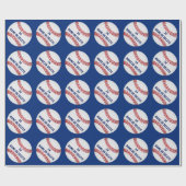 Personalisiertes Baseball-Wrapping-Papier IHRER TE Geschenkpapier (Flach)