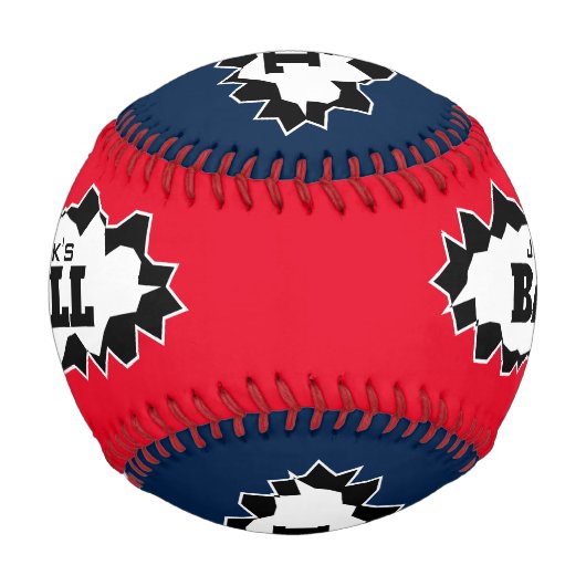 Personalisiertes Baseballballgeschenk mit Risslöch Baseball (Rückseite)