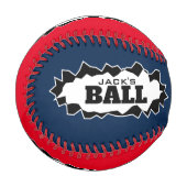 Personalisiertes Baseballballgeschenk mit Risslöch Baseball (Vorderseite Links)
