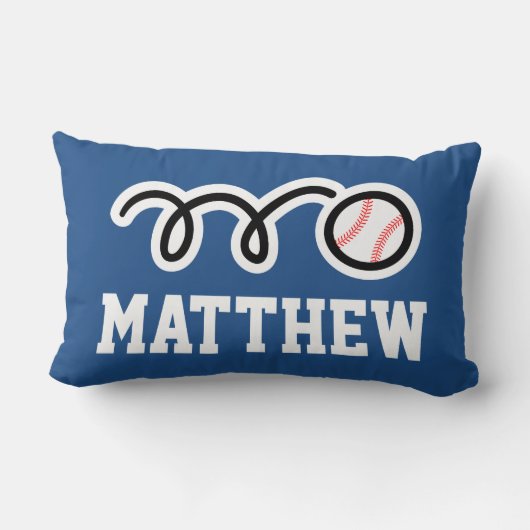 Personalisiertes Baseballkissen für Kinder Lendenkissen (Rückseite)