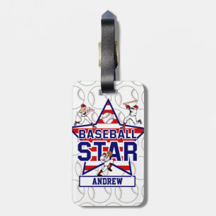 Personalisiertes Baseballsternenbanner - Gepäckanhänger