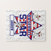 Personalisiertes Baseballsternenbanner - Puzzle (Horizontal)