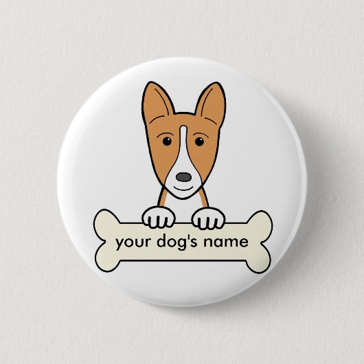 Personalisiertes Basenji Button (Vorderseite)
