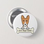 Personalisiertes Basenji Button (Vorne & Hinten)