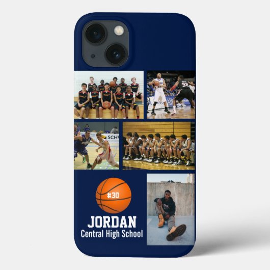 Personalisiertes Basketball-Fotocollage-Team # Case-Mate iPhone Hülle (Rückseite)