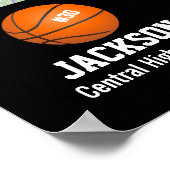Personalisiertes Basketball-Fotocollage-Team # Poster (Ecke)