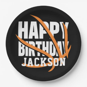 Personalisiertes Basketball Geburtstag Pappteller