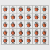 Personalisiertes Basketball Geburtstagsgeschenk Geschenkpapier (Flach)