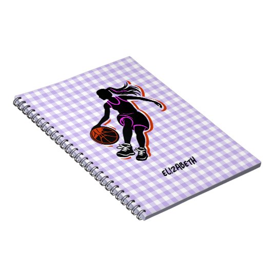 Personalisiertes Basketball Girl Notebook Notizblock (Rechte Seite)