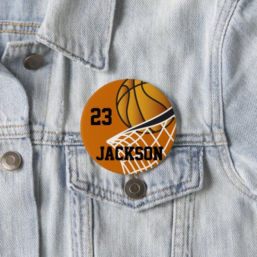 Personalisiertes Basketball-Hoop-Design Button (Beispiel)