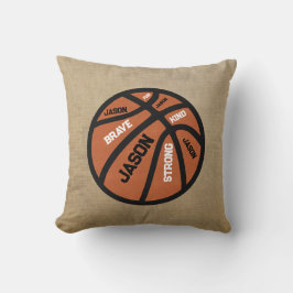 Personalisiertes Basketball-Kissen mit Ihrem Namen Kissen