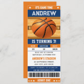 Personalisiertes Basketball-Spiel Ticket Geburtsta Einladung (Vorne/Hinten)