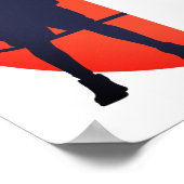 Personalisiertes Basketball-Split-Monogramm Poster (Ecke)