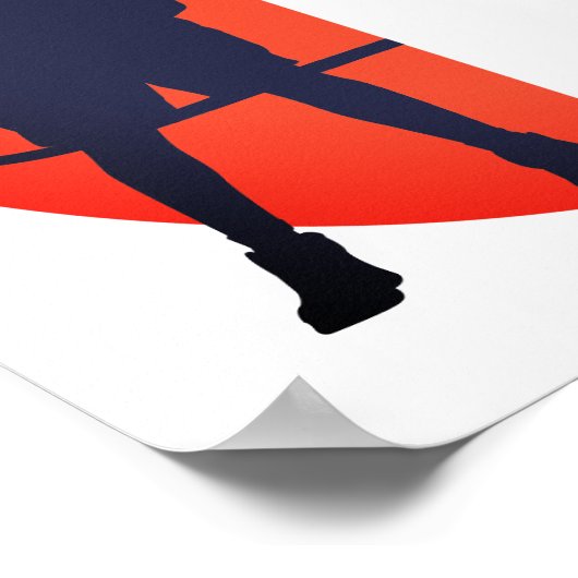 Personalisiertes Basketball-Split-Monogramm Poster (Ecke)