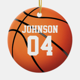 Personalisiertes Basketball-Team Weihnachten Keramik Ornament