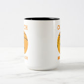 Personalisiertes Basketball-Trainer orange Retro Zweifarbige Tasse (Mittel)