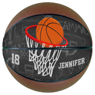 Personalisiertes Basketball- und Hubdesign Basketball
