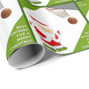 Personalisiertes Basketball Weihnachtsgeschenk Geschenkpapier
