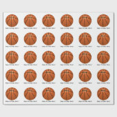 Personalisiertes Basketball-Wrapper Geschenkpapier (Flach)