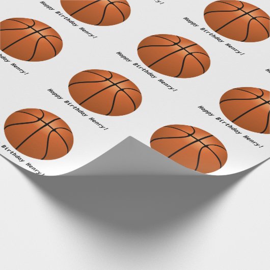 Personalisiertes Basketball-Wrapper Geschenkpapier (Ecke)