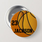 Personalisiertes Basketballdesign Button (Vorne & Hinten)