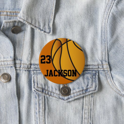 Personalisiertes Basketballdesign Button (Beispiel)