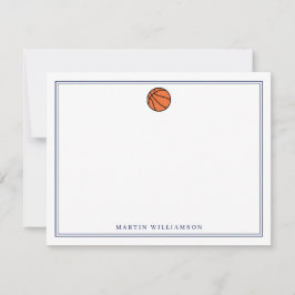 Personalisiertes Basketballgeschirr für Jungen Dankeskarte