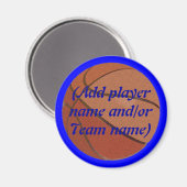 Personalisiertes Basketballmagnet Magnet (Vorderseite/Rückseite)