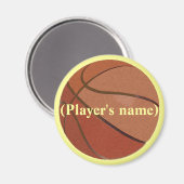 Personalisiertes Basketballmagnet Magnet (Vorderseite/Rückseite)