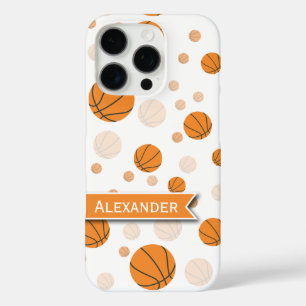 Personalisiertes Basketballmuster iPhone 16 Pro Hülle