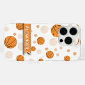 Personalisiertes Basketballmuster Case-Mate iPhone Hülle (Rückseite (Horizontal))