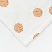 Personalisiertes Basketballmuster Fleecedecke (Ecke)