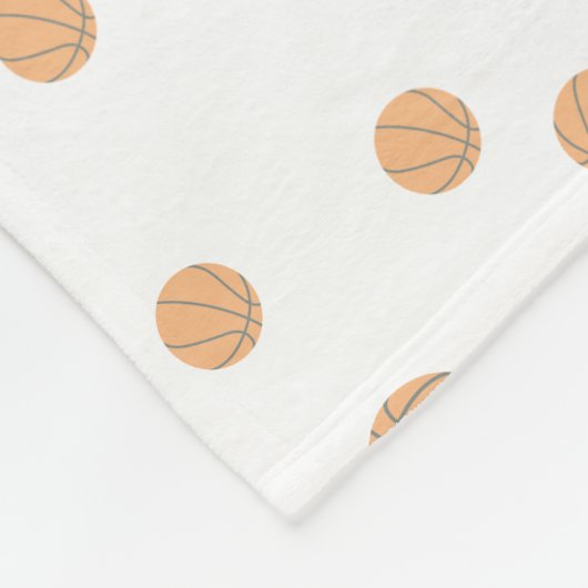Personalisiertes Basketballmuster Fleecedecke (Ecke)
