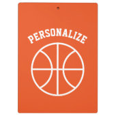 Personalisiertes Basketballsportzubehör Klemmbrett (Rückseite)