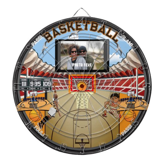 Personalisiertes Basketballstadion Dartscheibe (vorne)