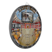 Personalisiertes Basketballstadion Dartscheibe (Vorderseite Links)