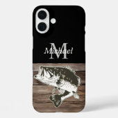 Personalisiertes Bass Fishing Monogramm im Freien  Case-Mate iPhone Hülle (Rückseite)