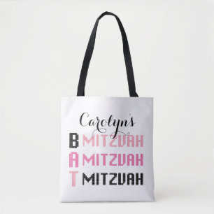 Personalisiertes Bat Mitzvah Tote Bag Tasche