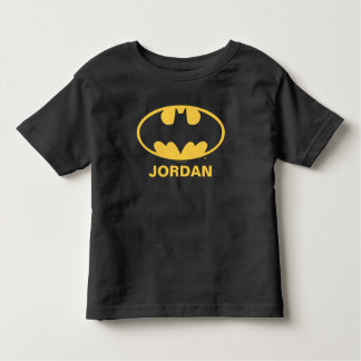 Personalisiertes Batman-Symbol | Oval Logo Kleinkind T-shirt