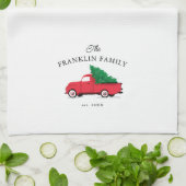 Personalisiertes Bauernhaus Ferienhaus Roter Vinta Geschirrtuch (Gefaltet)