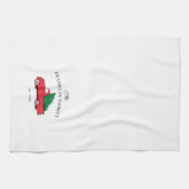 Personalisiertes Bauernhaus Ferienhaus Roter Vinta Geschirrtuch (Horizontal)